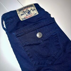 True Religion Women’s Skinny Cargo Jeans Size 25 Navy Zip Ankle